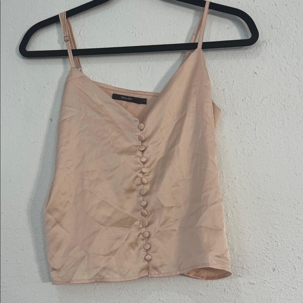 Chic Beige Button-Front Camisole